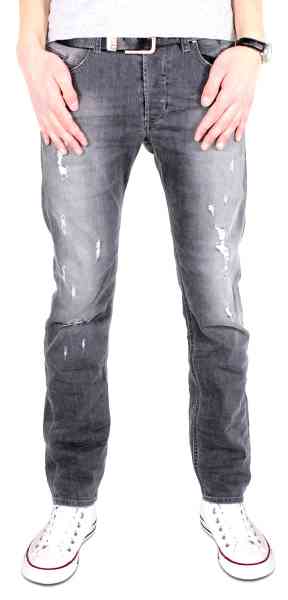 DIESEL BELTHER 0673P - Herren Jeans Hose Grau